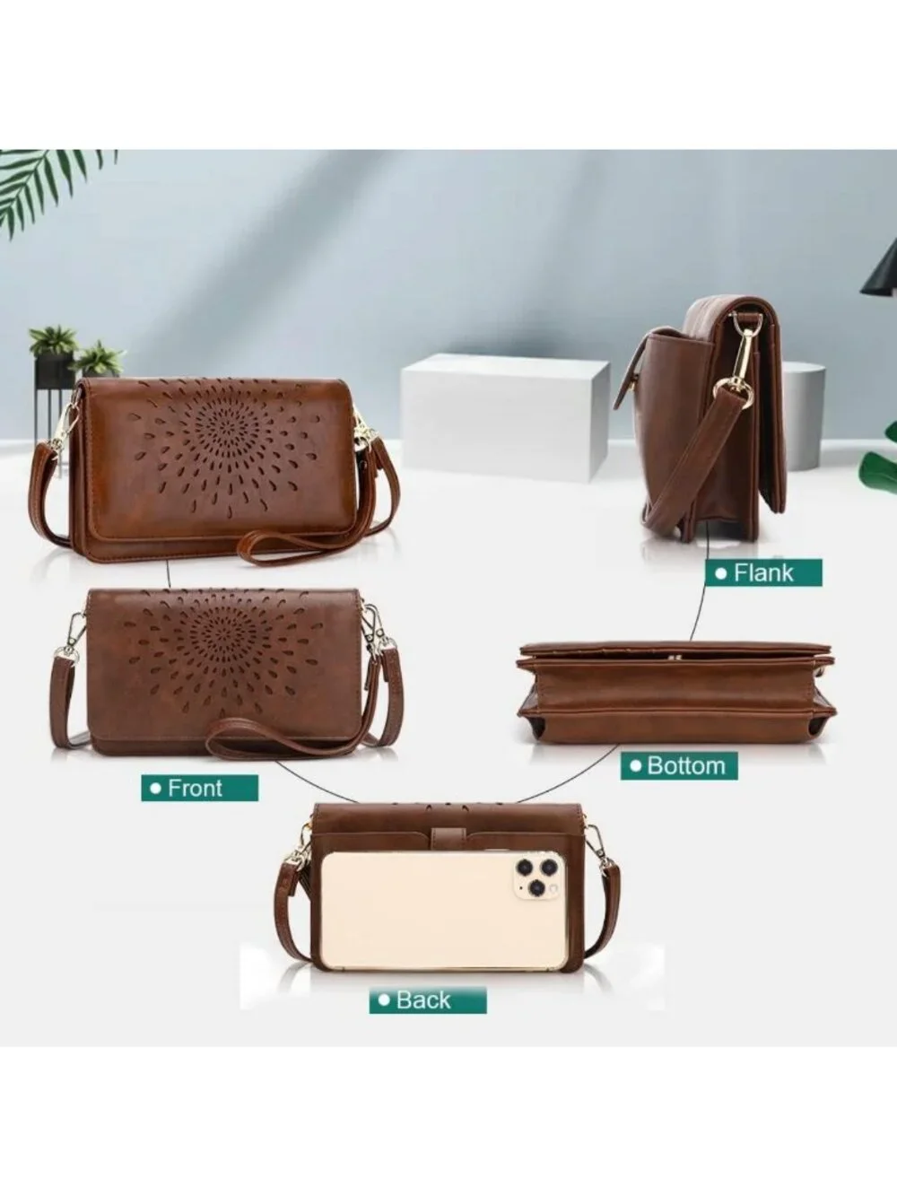 Stylish Multi-Function Crossbody Bag for Women | RFID Wristlet Wallet & Phone